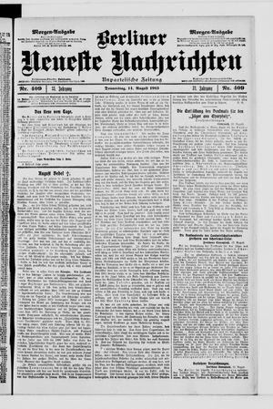 Berliner Neueste Nachrichten vom 14.08.1913