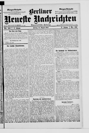 Berliner Neueste Nachrichten vom 15.08.1913