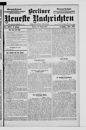 Berliner Neueste Nachrichten vom 18.08.1913