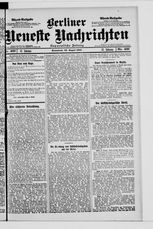 Berliner Neueste Nachrichten vom 23.08.1913
