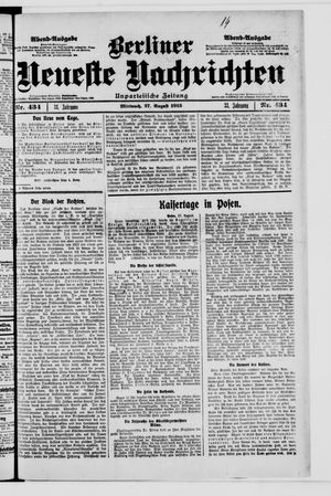 Berliner Neueste Nachrichten vom 27.08.1913