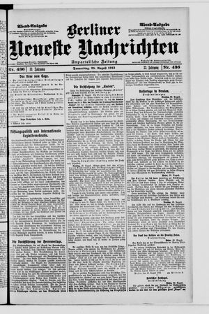 Berliner Neueste Nachrichten vom 28.08.1913