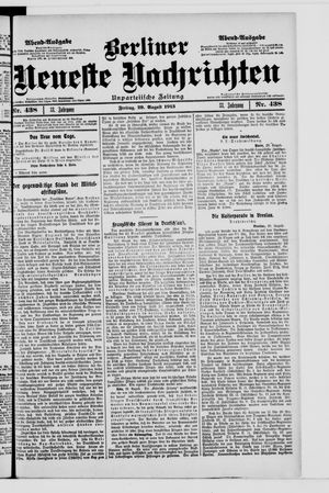 Berliner Neueste Nachrichten vom 29.08.1913