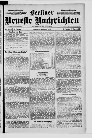 Berliner Neueste Nachrichten vom 01.09.1913