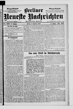 Berliner Neueste Nachrichten vom 05.09.1913