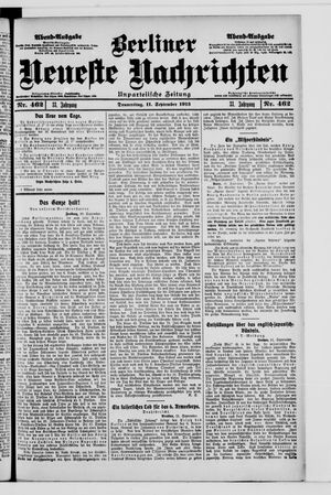 Berliner Neueste Nachrichten vom 11.09.1913