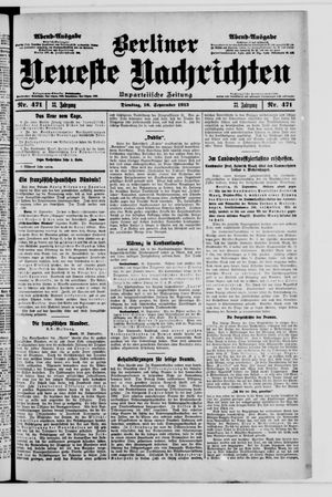 Berliner Neueste Nachrichten vom 16.09.1913