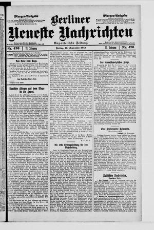 Berliner Neueste Nachrichten vom 19.09.1913