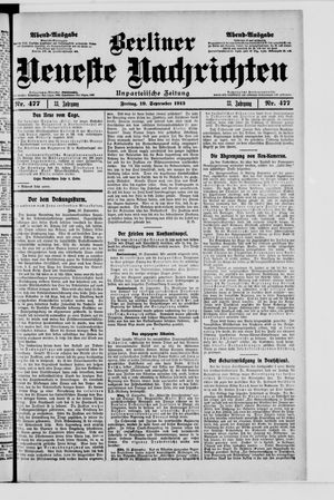 Berliner Neueste Nachrichten vom 19.09.1913