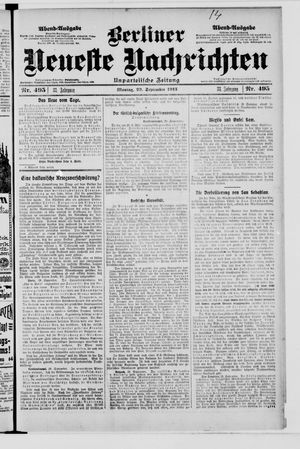 Berliner Neueste Nachrichten vom 29.09.1913