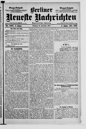 Berliner Neueste Nachrichten vom 30.09.1913