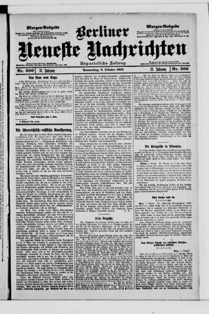 Berliner Neueste Nachrichten vom 02.10.1913