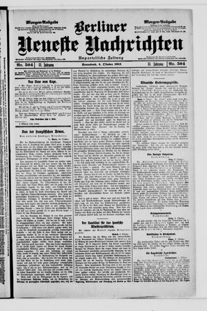 Berliner Neueste Nachrichten vom 04.10.1913