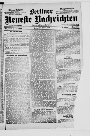 Berliner Neueste Nachrichten vom 10.10.1913
