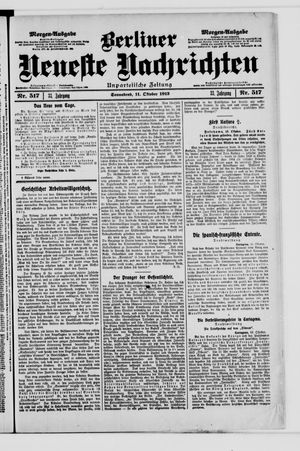 Berliner Neueste Nachrichten vom 11.10.1913