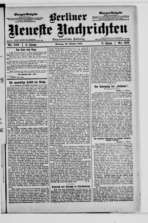 Berliner Neueste Nachrichten vom 12.10.1913