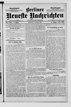 Berliner Neueste Nachrichten vom 15.10.1913