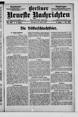 Berliner Neueste Nachrichten vom 18.10.1913