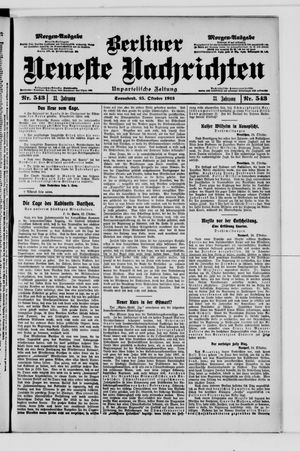 Berliner Neueste Nachrichten vom 25.10.1913