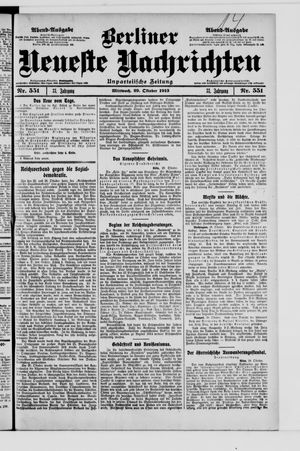 Berliner Neueste Nachrichten vom 29.10.1913