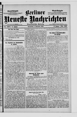 Berliner Neueste Nachrichten vom 01.11.1913