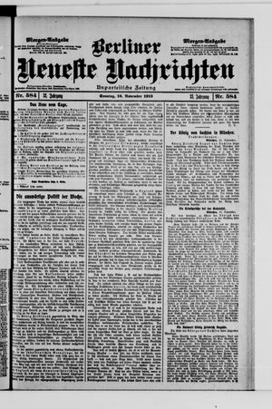Berliner Neueste Nachrichten on Nov 16, 1913