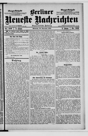 Berliner Neueste Nachrichten vom 19.11.1913