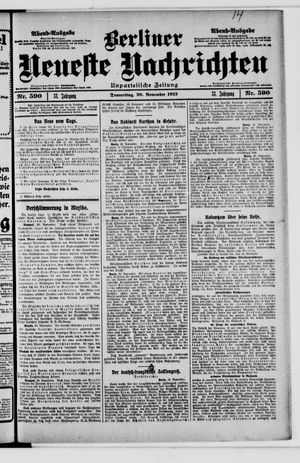 Berliner Neueste Nachrichten vom 19.11.1913