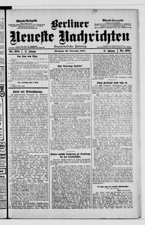 Berliner Neueste Nachrichten vom 26.11.1913