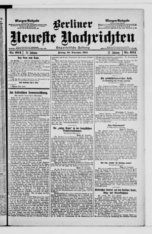 Berliner Neueste Nachrichten vom 28.11.1913