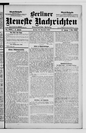 Berliner Neueste Nachrichten vom 28.11.1913