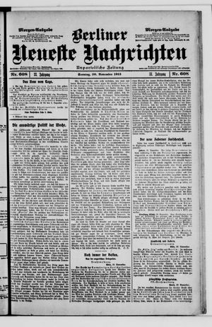 Berliner Neueste Nachrichten vom 30.11.1913