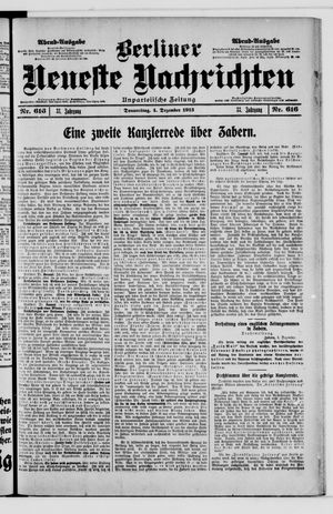 Berliner Neueste Nachrichten vom 04.12.1913