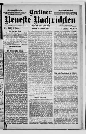 Berliner Neueste Nachrichten vom 08.12.1913