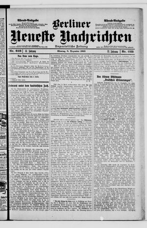 Berliner Neueste Nachrichten vom 08.12.1913