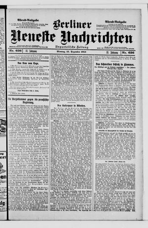 Berliner Neueste Nachrichten vom 15.12.1913