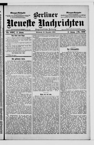 Berliner Neueste Nachrichten vom 17.12.1913