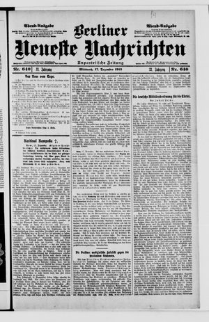 Berliner Neueste Nachrichten vom 17.12.1913