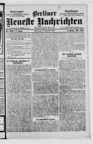 Berliner Neueste Nachrichten vom 18.12.1913