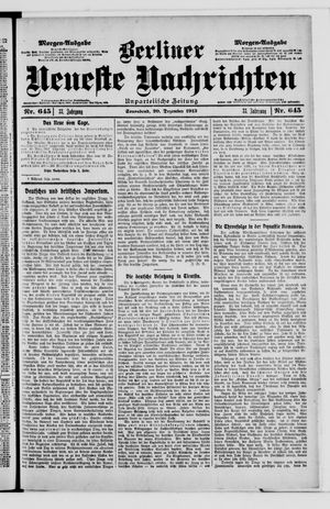 Berliner Neueste Nachrichten vom 20.12.1913