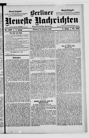 Berliner Neueste Nachrichten vom 24.12.1913