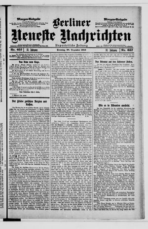 Berliner Neueste Nachrichten vom 28.12.1913