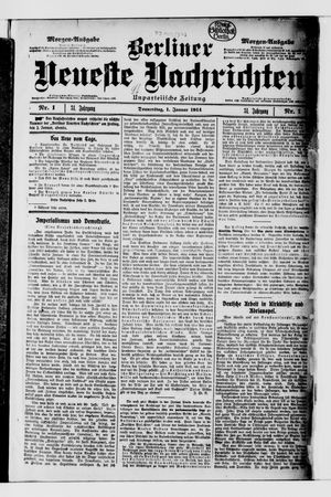 Berliner Neueste Nachrichten vom 01.01.1914