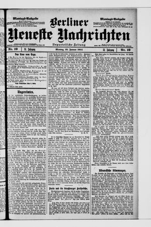 Berliner Neueste Nachrichten on Jan 12, 1914