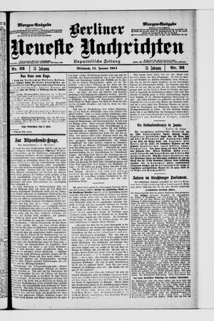 Berliner Neueste Nachrichten vom 14.01.1914