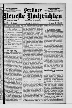 Berliner Neueste Nachrichten on Jan 16, 1914