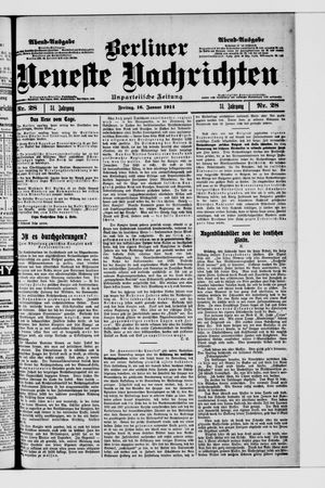 Berliner Neueste Nachrichten on Jan 16, 1914