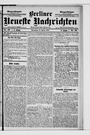 Berliner Neueste Nachrichten vom 17.01.1914