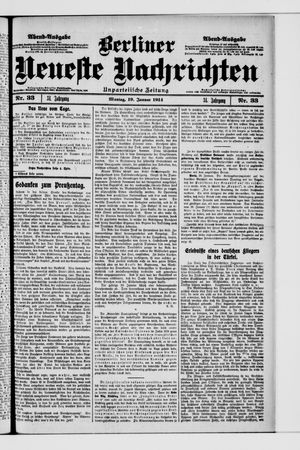 Berliner Neueste Nachrichten on Jan 19, 1914