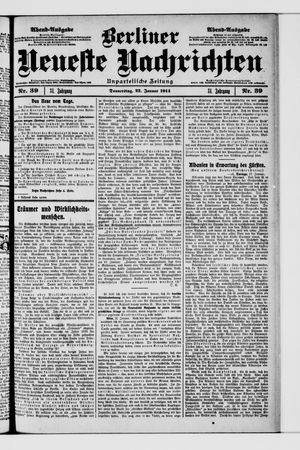 Berliner Neueste Nachrichten vom 22.01.1914